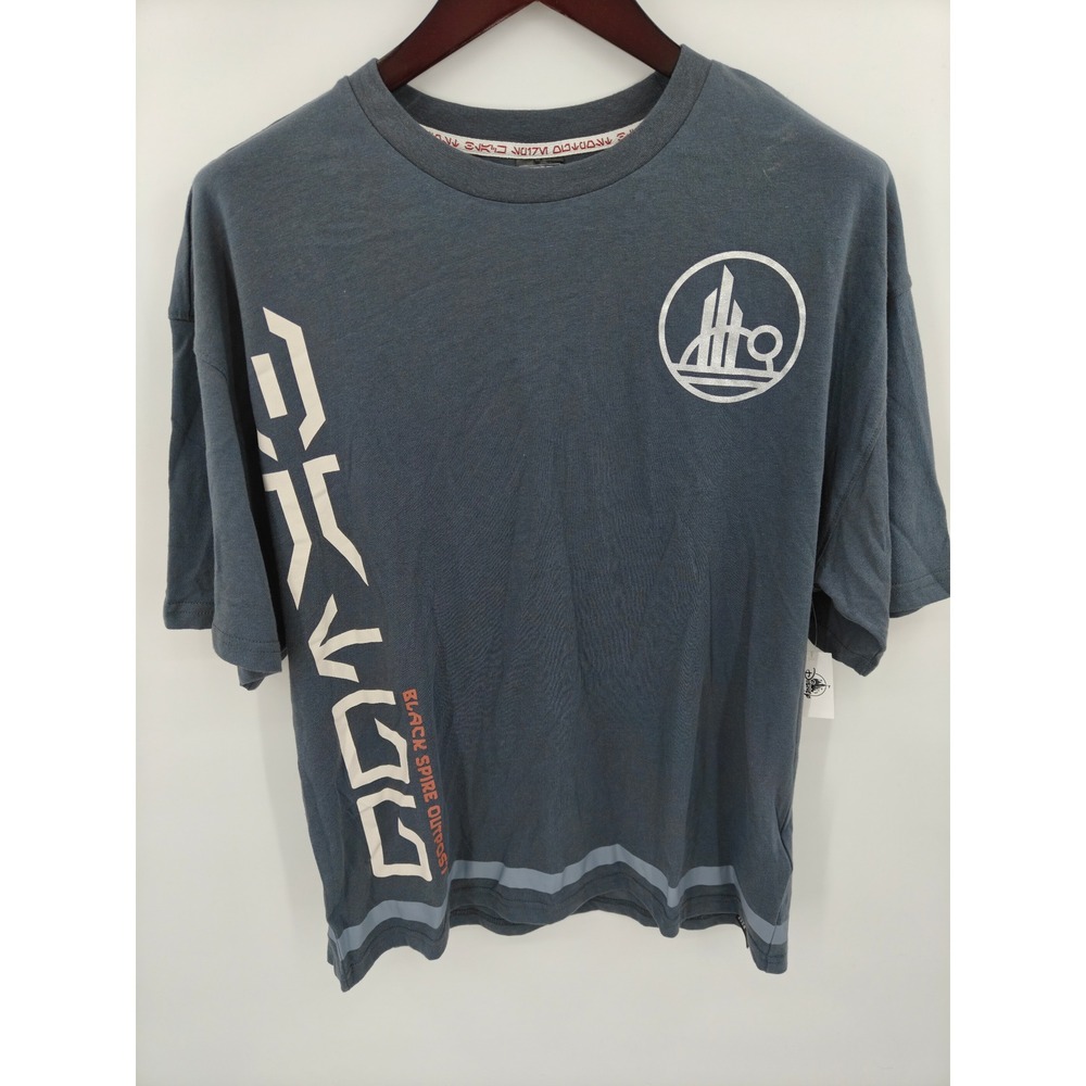 Star Wars Galaxys Edge Black Spire Outpost Til The Spire Blue T-Shirt Mens M NWT